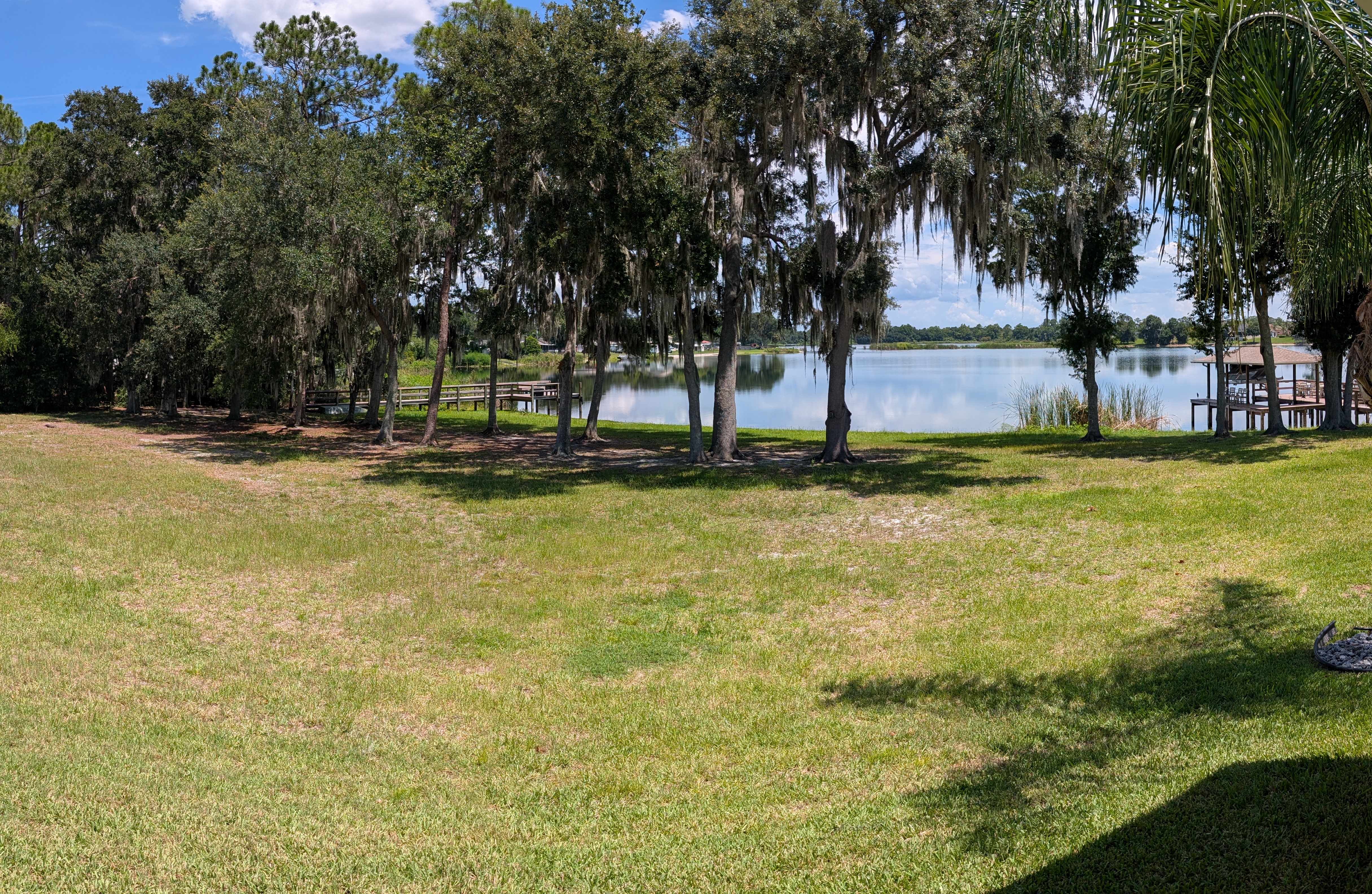 Panoramic view of the private lake