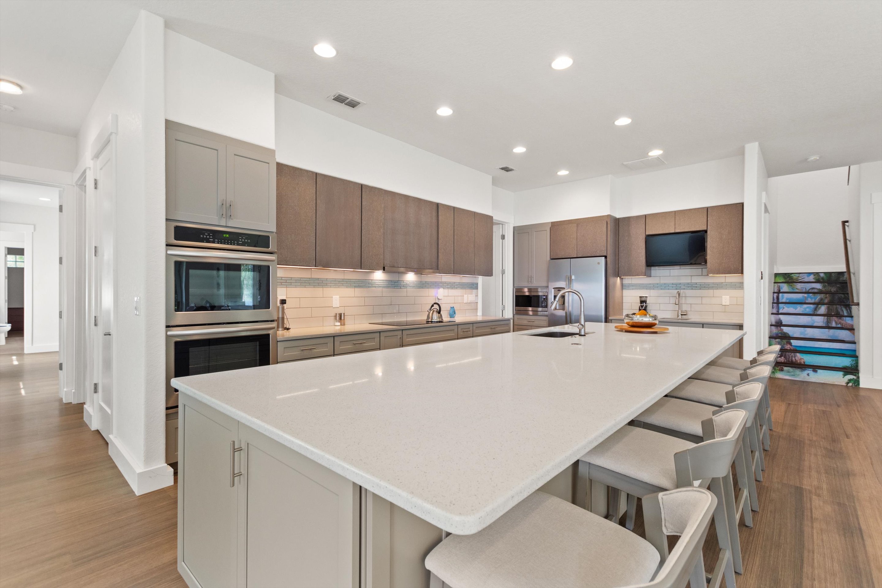 Kitchen island view